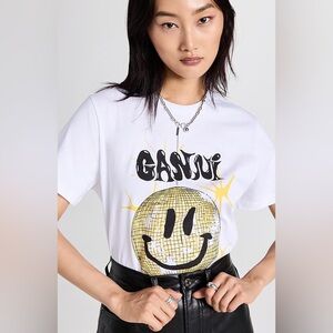 Ganni Basic Jersey Smiley Relaxed T-Shirt